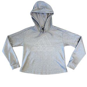 Adidas Gray Logo Climawarm Hoodie Size Small